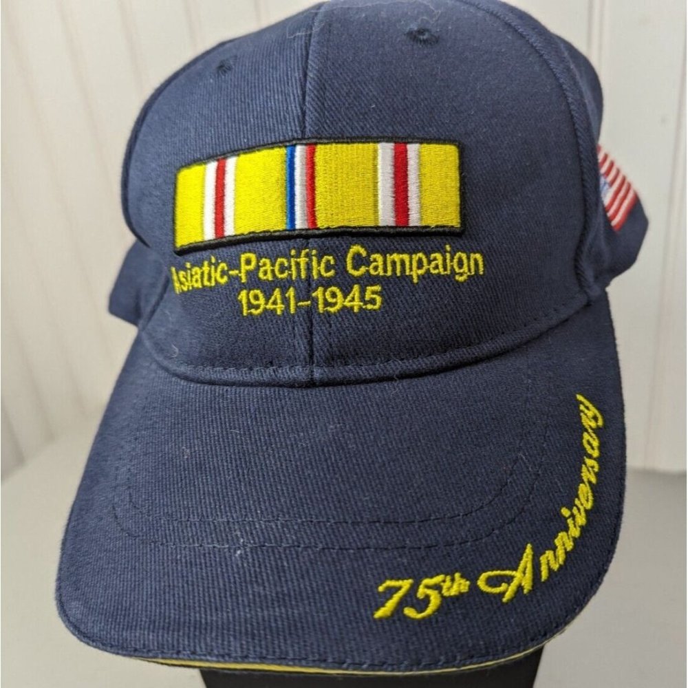 Asiatic Pacific‎ Campaign 75 Anniversary National Museum Strap back Hat Cap Blue